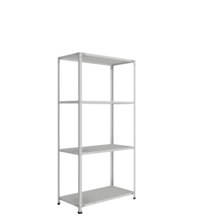 Rack ST-012, ST-012 h2000x1000x500 RAL 7038, 4 shelves without stiffeners, painted. 