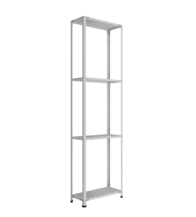 Rack ST-012, ST-012 h2500x700x300, painted.  RAL 7038, 4 shelves without stiffeners